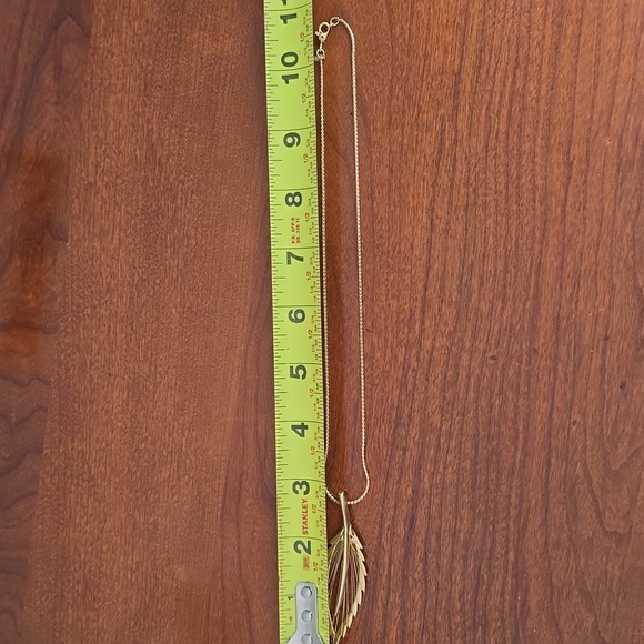 Monet Elegant Gold Leaf Pendant Necklace - Picture 8 of 10